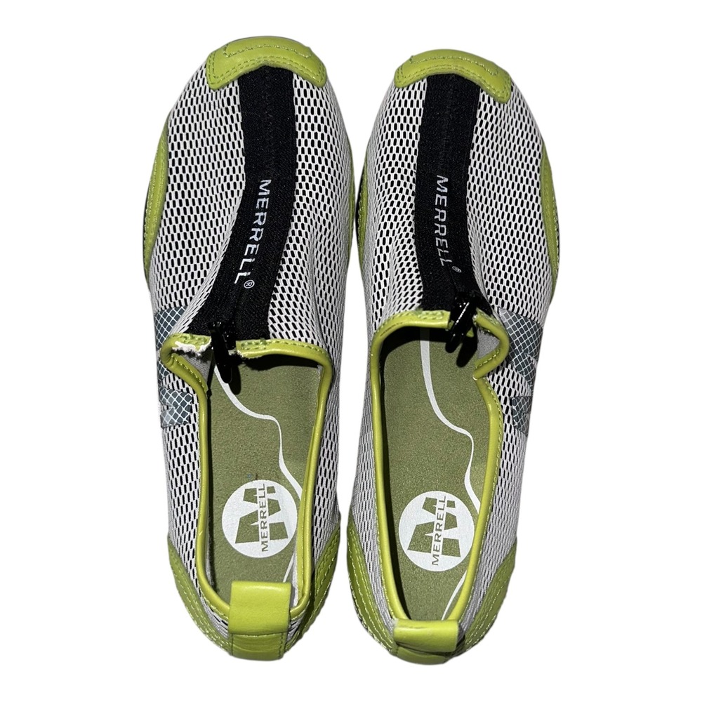 MERRELL Barrado White Green Black Slip-On Women's‎ Hiking Shoes Size 7/EU 37.5